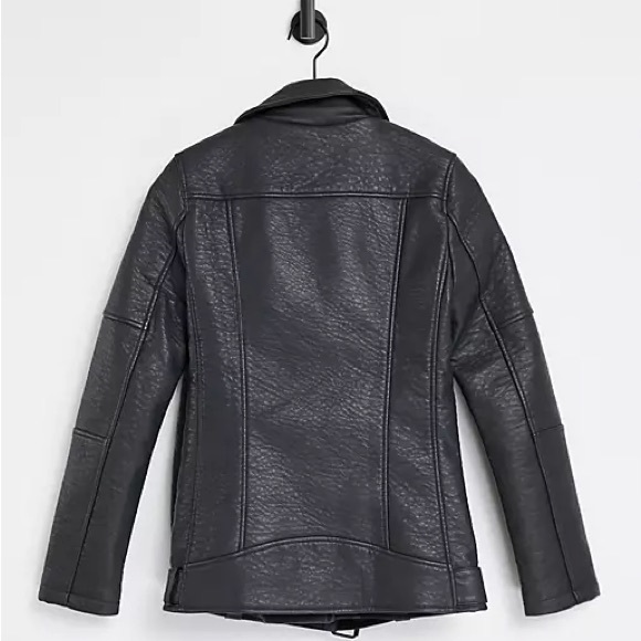 urbancode Tall Aviator Faux Leather Jacket - Picture 5 of 9